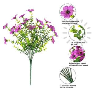 <span class=keywords><strong>Fleurs</strong></span> <span class=keywords><strong>artificielles</strong></span> réalistes pour l'extérieur, résistantes aux UV, <span class=keywords><strong>bouquet</strong></span> de <span class=keywords><strong>fleurs</strong></span> sauvages mélangées pour la décoration d'automne du jardin, du porche, <span class=keywords><strong>des</strong></span> jardinières et de la maison - Product Image 4
