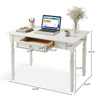 Bureau d'écriture pliable en bois massif moderne et durable avec tiroirs, mobilier classique pour la maison, le bureau, la chambre et l'étude, vente en gros