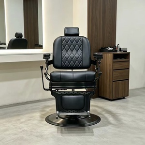 Fauteuil de barbier classique vintage, hydraulique, inclinable, robuste, pour salon et barbier - Product Image 1