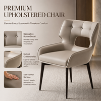 Chaise de salle à manger rembourrée moderne avec pieds en bois pour restaurant, hôtel, café, bar, salon, bureau, banquet, mobilier commercial