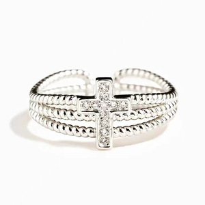 Anello a Strati con Zirconi per Donne, Gioiello da Dito alla Moda e Trendy - Product Image 2