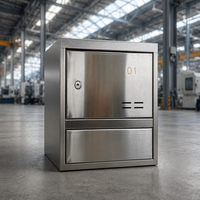 Armoire à chaussures industrielle en acier inoxydable avec trous de ventilation, armoire à chaussures pour personnel à 8 portes pour cantine