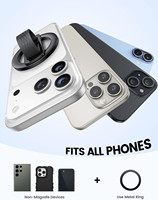Support magnétique fin en alliage de zinc avec anneau pour téléphone portable, accessoires pour iPhone Duo 18 17 16 15 14 13 12 Pro Max Air