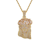 Collier pour homme personnalisé Chucky, pendentif tête en cuivre et zircon, pierre naturelle, style punk, haute qualité, personnalité affirmée