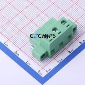 KF2EDGKM-7.5-3P Plug-in Terminal Block P=7.5mm Connector Plug Screw Fixing 1x3P 7.5mm - Product Image 1