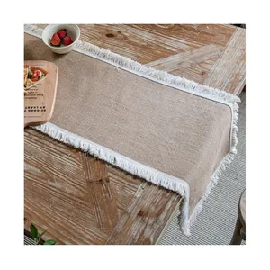 Buti-<span class=keywords><strong>camino</strong></span> de <span class=keywords><strong>mesa</strong></span> para festival, tejido de <span class=keywords><strong>Yute</strong></span> natural, <span class=keywords><strong>mesa</strong></span> decorativa - Product Image 1