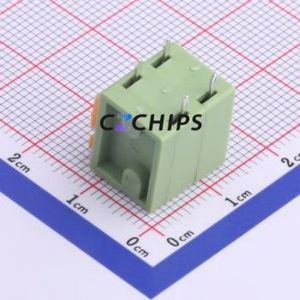 XY122V-5.08-2P Spring Terminal Block Through hole Component (THT),P=5.08mm Connector 1x2P 5.08mm Green 2P - Product Image 2