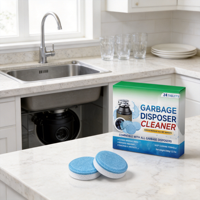 Tablette désodorisante bicolore bleu-blanc pour évier, action mousse, neutraliseur d'odeurs pour drain, vente en gros, approvisionnement en vrac