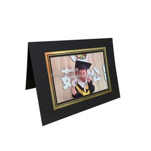 Tùy chỉnh lật mở Vàng in thẻ Đen Gấp Thư mục ảnh 4x6, lưu niệm ảnh đen chủ - Product Image 2