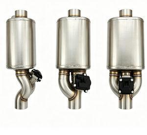 Système d'échappement universel AsiaLink en acier inoxydable de 1,5 mm d'épaisseur avec silencieux à valve et contre-pression pour <span class=keywords><strong>voiture</strong></span> modifiée - Product Image 2