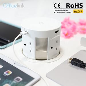 Boîte de table de conférence USB, portable, avec chargeur sans fil et chargeur USB - Product Image 2