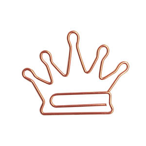 공장 맞춤형 크리 에이 티브 미니 책갈피 로즈 골드 크라운 종이 클립 사무실 문구 - Product Image 2