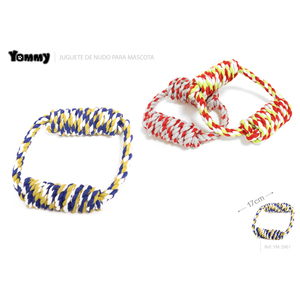 Giocattoli per Animali Domestici in Corda di Cotone a Doppio Cerchio 6*17cm - Product Image 1