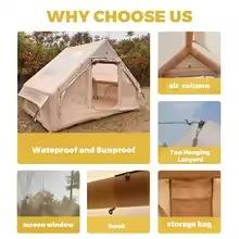 Tienda de Campaña Inflable Impermeable de 8 m², Fabricada con Oxford 600D, Ligera y Portátil para Uso en Exteriores - Product Image 2