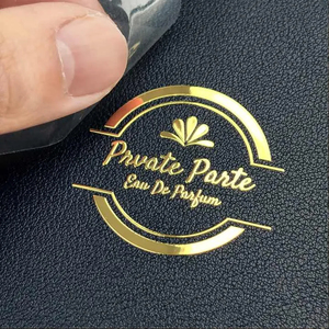Logo personalizzato 3D goffrato adesivi metallici impermeabili di lusso lamina d'oro di trasferimento in vinile etichette Nickel finitura per cosmetici di lusso - Product Image 5