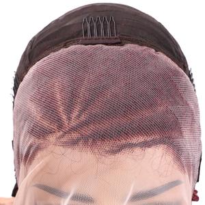 8 pouces 13x4 dentelle avant Bob Cornrows boîte <span class=keywords><strong>tresse</strong></span> Afro bouclés chinois humain naturel noir arc-en-ciel rougeâtre africain crépus Curl court - Product Image 3
