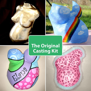 Décor de pépinière attend mamans souvenir <span class=keywords><strong>luna</strong></span> haricot plâtre moule bébé grossesse ventre coulée kit - Product Image 2