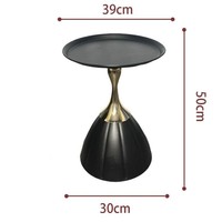 Petit mini meuble de salon luxueux Table basse ronde moderne d'intérieur nordique en métal pour canapé-lit