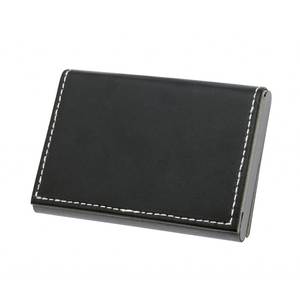 Porte-billets en métal noir PU bruni, style professionnel tendance, pour cartes de crédit, cartes de visite, bureau, personnalisable - Product Image 3