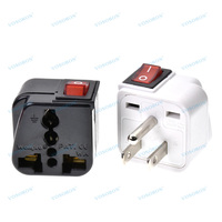 Adaptateur de prise électrique universel américain US européen UK EU AU pour voyage 10A/13A 250V Prise de courant avec interrupteur marche/arrêt