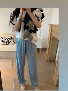 Pantalon de pyjama pour femmes à haute élasticité, doux, respirant, en cupro, pantalon de maison - Product Image 4