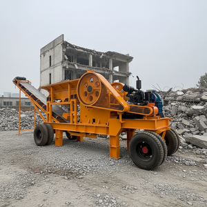 Concasseur à mâchoires de type chenillé pour grès, entraîné par moteur diesel, concasseur portable, concasseur à mâchoires pour minerai d'or, concasseur à mâchoires pour gravier et pierres - Product Image 1