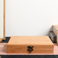 Boîtes de rangement en bambou en gros avec couvercles, décorations de bureau, boîtes cadeaux décoratives fonctionnelles de style européen, grandes dimensions