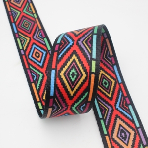 Cinta <span class=keywords><strong>de</strong></span> Poliéster y Nylon con Transferencia Térmica Personalizada, Diseño Bambú Zen, para Productos Ecológicos, Artículos Sostenibles y Correas Verdes - Product Image 1