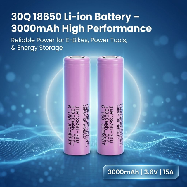 High Discharge Power 10C 18650 3000mAh INR 18650 30Q 3000mAh 30A 3.7v Li Ion Rechargeable Battery for INR18650-30Q
