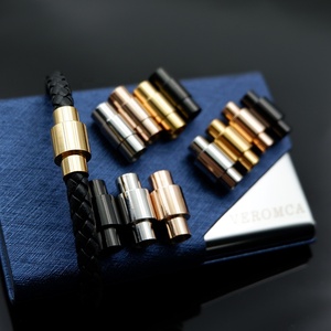 VEROMCA Chiusura a Rotella in Acciaio Inossidabile Placcato Oro 14K/18K per Gioielli e Cordoncini in Pelle - Product Image 2