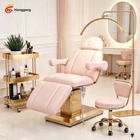 Nouveau design populaire : Lit de beauté moderne et incurvé pour salon de beauté, idéal pour les soins des cils et du visage, en vente.