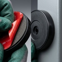 Étiquette de patrouille RFID UHF HF anti-métal en ABS 52 mm, étiquette disque de point de contrôle de visite avec trou de vis pour inspection de pipelines et de lignes électriques