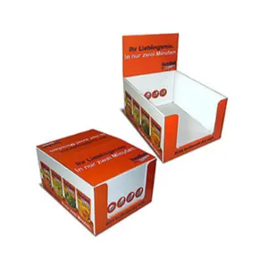 Fabricante POP papelão personalizado Coffee bean Counter exibe com rasgar fora linha papel Snacks embalagens caixas Display Box