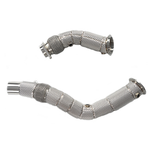 Tùy chỉnh thép không gỉ 304 thể thao downpipe cho BMW S55 F80 F82 M3 M4 3.0t Ống xả tiêu đề điều chỉnh hệ thống ống xả nhiệt bọc - Product Image 1
