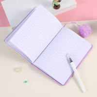 Coffret Cadeau Journal A5 à Couverture Rigide Pailletée avec Stylo Pompon et Carnet à Paillettes Flottantes – Kit de Papeterie Complet