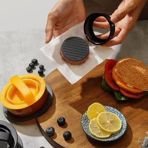 <span class=keywords><strong>Mejor</strong></span> venta DIY barbacoa hamburguesa molde redondo plástico Manual <span class=keywords><strong>carne</strong></span> prensa grado alimenticio - Product Image 6