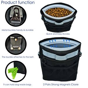 Free sample New Design Portable Dog Treat Training <b>Bag</b> BPA Free Silicone Pet Treat Pouch With Magnetic Closure and Waist <b>Clip</b> - Product Image 3
