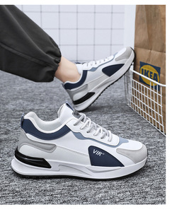 Zapatos Deportivos Negros Estilo Walking 2024, Zapatos para Correr y Skateboarding, Tres Colores, Zapatos de Cuero para Hombre - Product Image 4