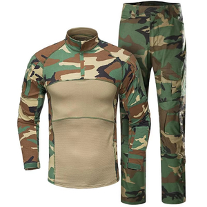 Camouflage Long-Sleeved <b>Knitted</b> <b>Frog</b> Shirt Tactical Training Shirt for Men Outdoor Field Uniform - Product Image 5
