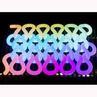 Noeud LED Photo Wall Party Light Gonflables publicitaires gonflables pour l'affichage public d'art ornemental