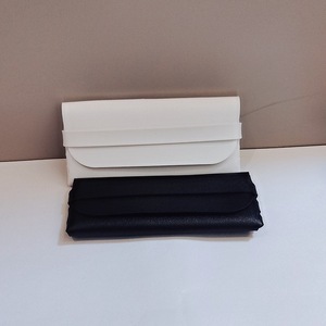 Étui à lunettes rétro rectangulaire semi-rigide 6-8,9 pouces, couleur unie, accessoires pour lunettes - Product Image 4