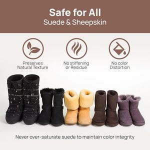 FORTIVO Suede Cleaning Kit Compatible <strong>UGG</strong> Footwear Sheepskin Suede Gentle Cleaner Conditioner <strong>Protector</strong> Spray Odor Remover Stain - Product Image 6