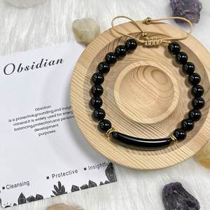 Pulsera de Piedra Natural con Cuentas de Vidrio Coloridas, Serenidad y Calma, Servicio de Exportación Global Premium, Muestra de Preproducción - Product Image 1