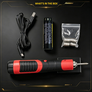 Kit de <span class=keywords><strong>fer</strong></span> à <span class=keywords><strong>souder</strong></span> sans fil rechargeable USB-C avec affichage numérique LED et température réglable - Product Image 6
