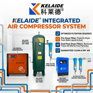 เครื่องอัดอากาศแบบสกรู KELAIDE KD-PM20A 15 กิโลวัตต์ 10 บาร์ แม่เหล็กถาวร VFD อุตสาหกรรม แบบติดตั้งถาวร ใช้ไฟ AC ระบบหล่อลื่น ระบายความร้อนด้วยมอเตอร์ - Product Image 4