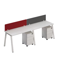 Poste de travail modulaire pour bureau, cloison de bureau, table de travail pour personnel, poste de travail en open space pour 2/4/6 personnes avec écran de séparation