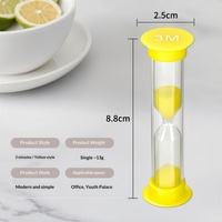 Minuteur cylindrique moderne en forme de sablier 30s/1min/2min/3min/5min/10min en ABS, portable, léger, écologique, fait main, durable