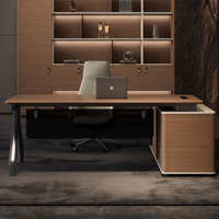 Bureau de direction en forme de L en MDF professionnel - Système de mobilier de bureau moderne avec design modulaire