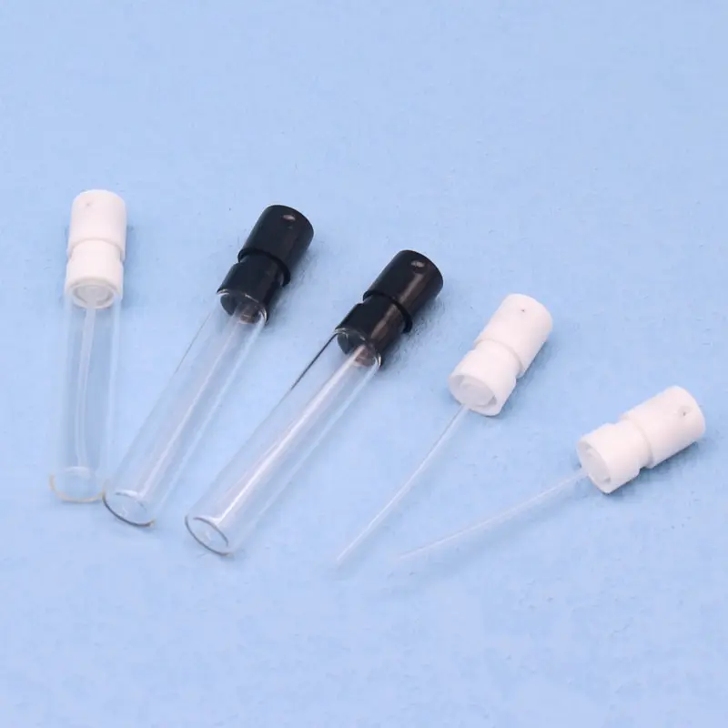 1ml 1.5ml 2ml 3ml ince cam sprey şişe parfüm şişesi parfüm örnek test cihazı şişeler üst