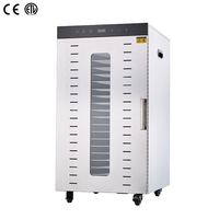 Deshidratador de Alimentos de Acero Inoxidable HELAXEN para Frutas, Verduras y Carne - Máquina de Secado por Aire Caliente Higiénica (29 kg)